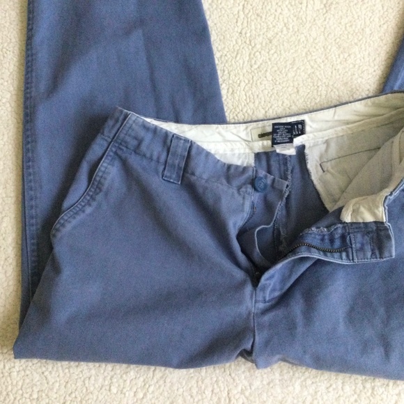 Vintage Y2K GAP Capris Cropped Pants Cotton Blue - Sz 4 - Picture 12 of 15